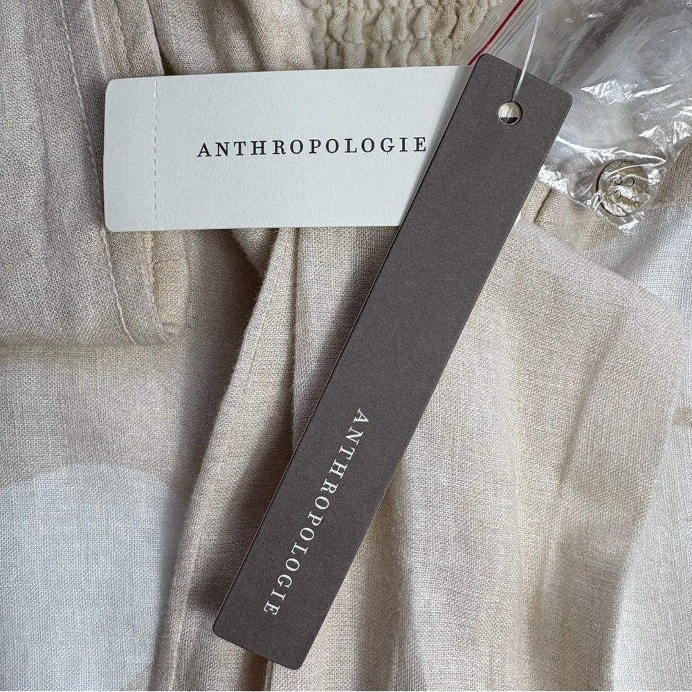 NWT Anthropologie Pilcro Sleeveless Square-Neck Linen Blend Midi Dress M - Picture 15 of 16